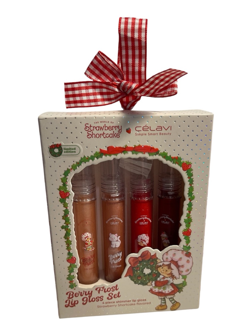 Celavis Strawberry Shortcake Berry Frost Lip Gloss Set of 4 - NWT **